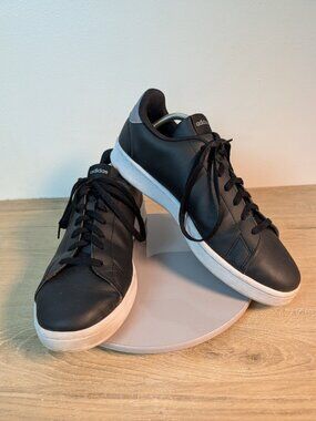 Adidas Mens Advantage GZ5301 Black Casual Shoes Sneakers Size 12 FLAW